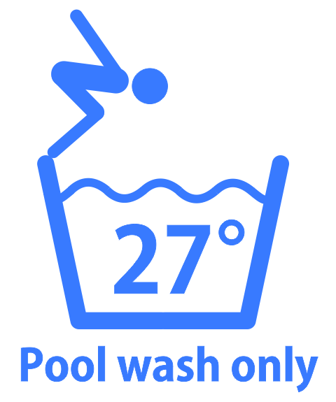 Pool wash only symbol